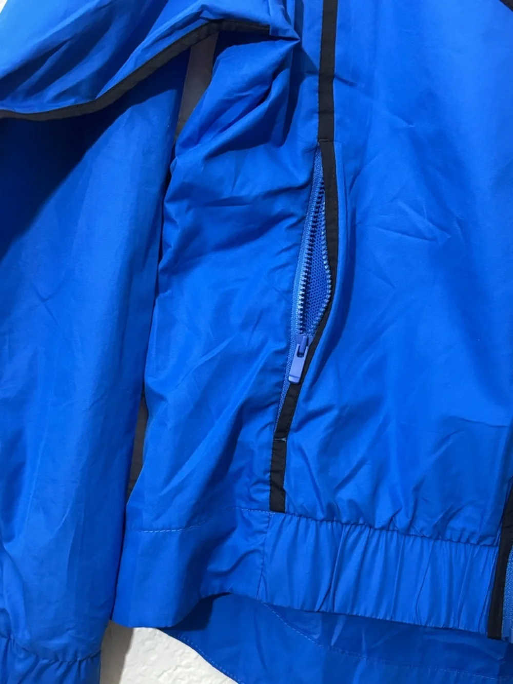 Nike Blue and Light Pink Hooded Windbreaker Jacket